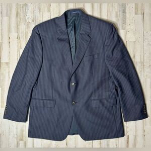 Ralph Ralph Lauren Blazer Jacket Men's 44R Navy Blue Classic Stripe